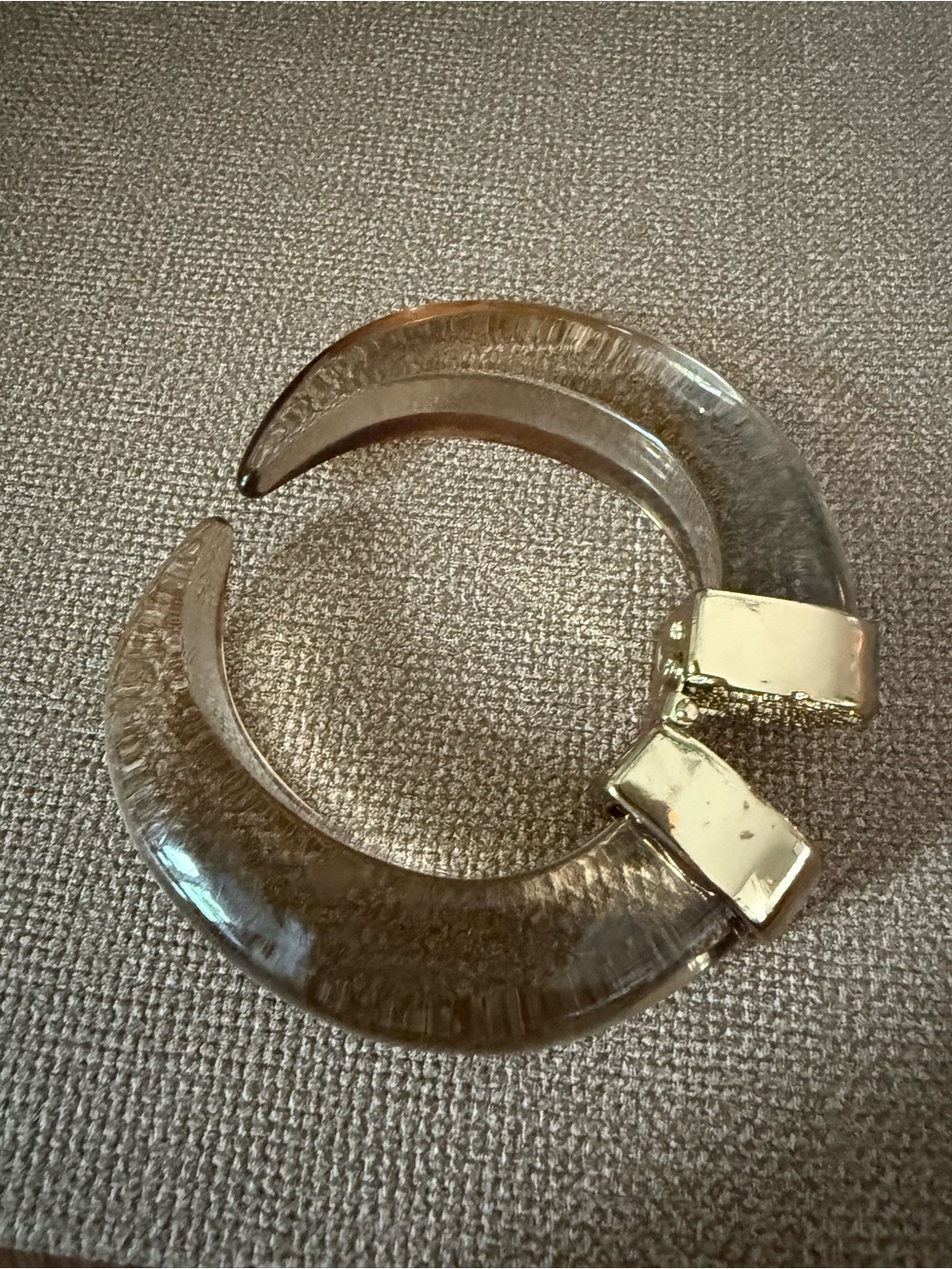 Vintage kJL Kenneth Jay Lane Lucite Horn Bangle Bracelet